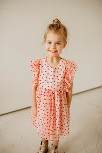pink and red hearts tulle valentines day dress