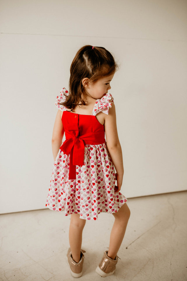 little girls valentine's day hearts dress