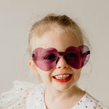 little girls purple heart sunglasses