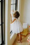 Little Girls Lace Scalloped Edge Special Occasion Dress