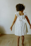 Little Girls Lace Scalloped Edge Special Occasion Dress