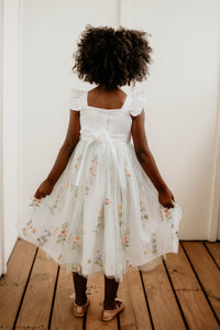 little girls mint lace flower girl dress