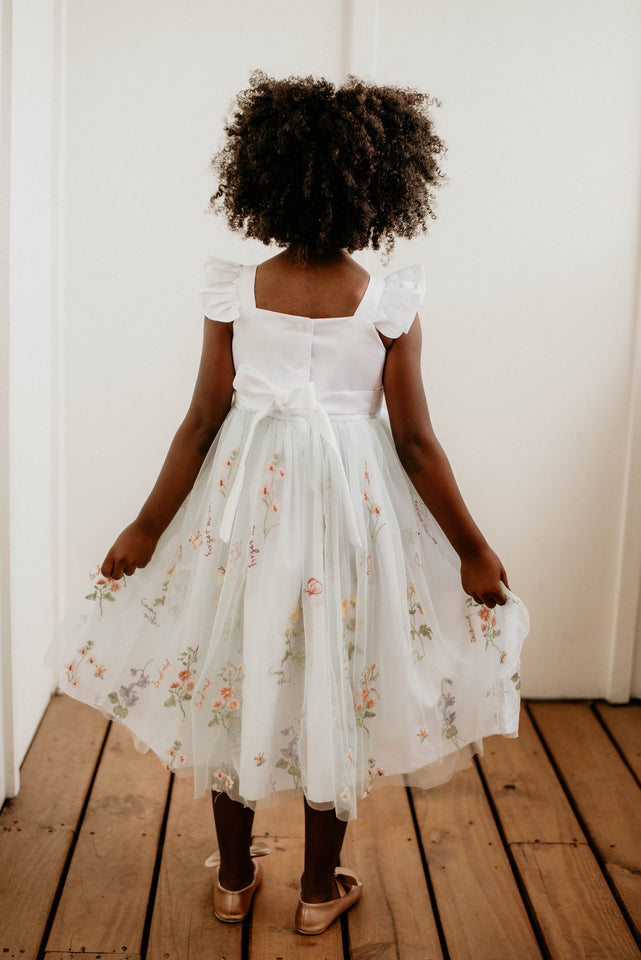 cuteheads Little Girl's Floral Lace Flower Girl Dress