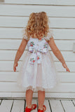 Little Girl's Woodland Creatures Wonderland Print Tulle Twirl Dress