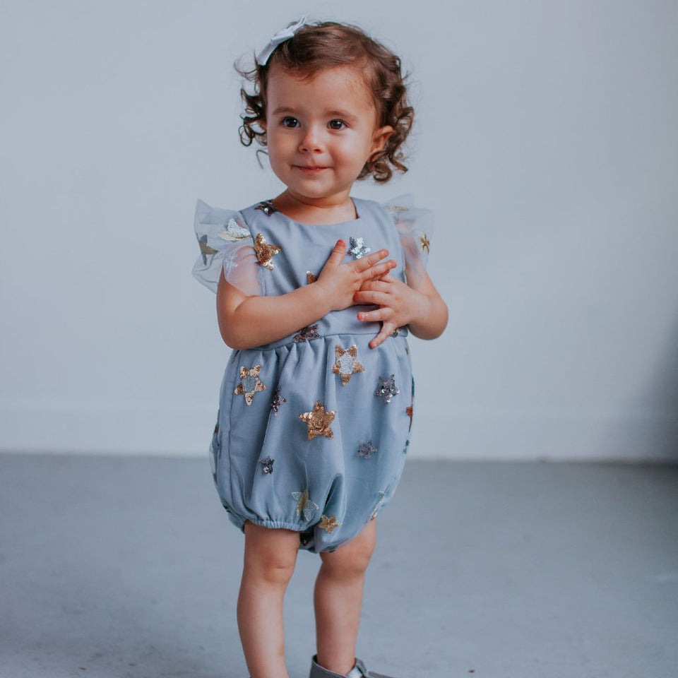 Sequin baby romper sales