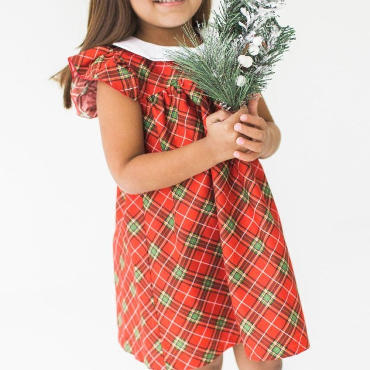 Girls green deals plaid dress