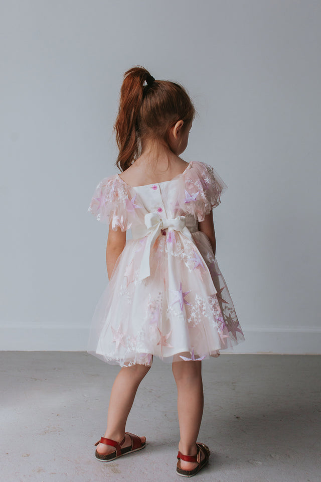 pink lace star dress