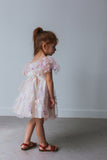 Little Girl's Pink and Purple Tulle Star Dress