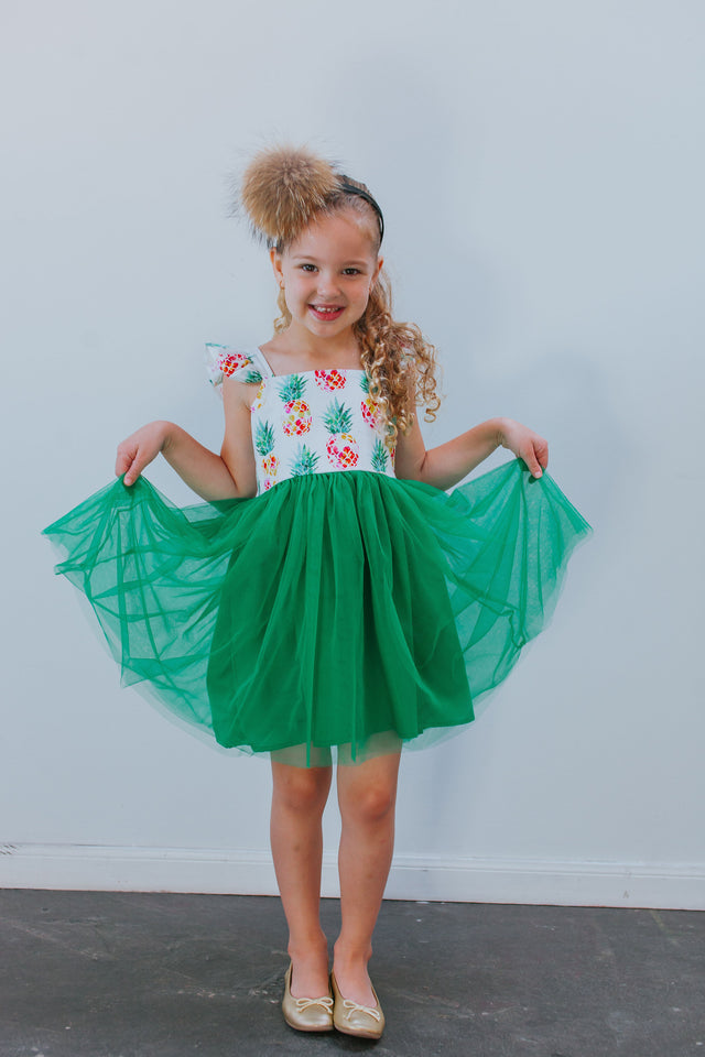 little girls pineapple party dress