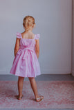 Little Girl's Pink Seersucker Dress