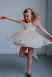 little girls ivory tulle dress