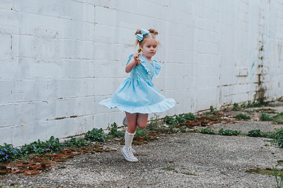Blue sale gingham pinafore