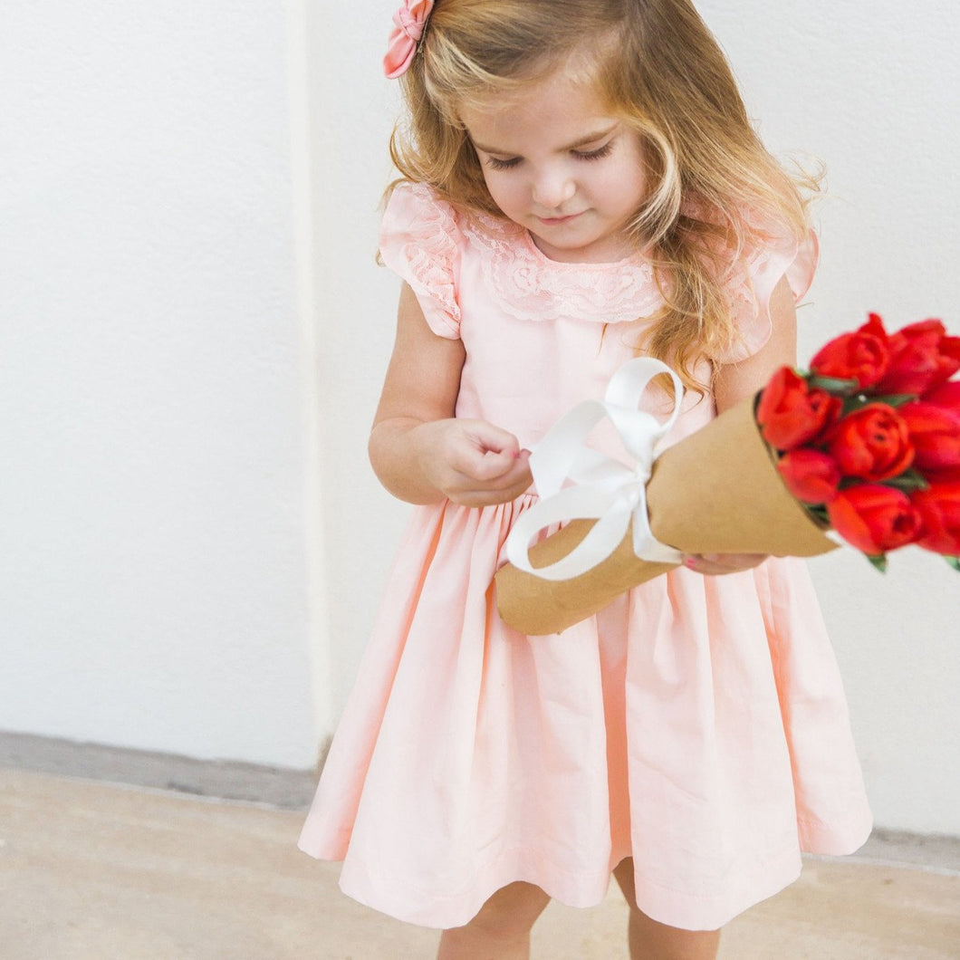Valentine's Day pink lace dress toddler