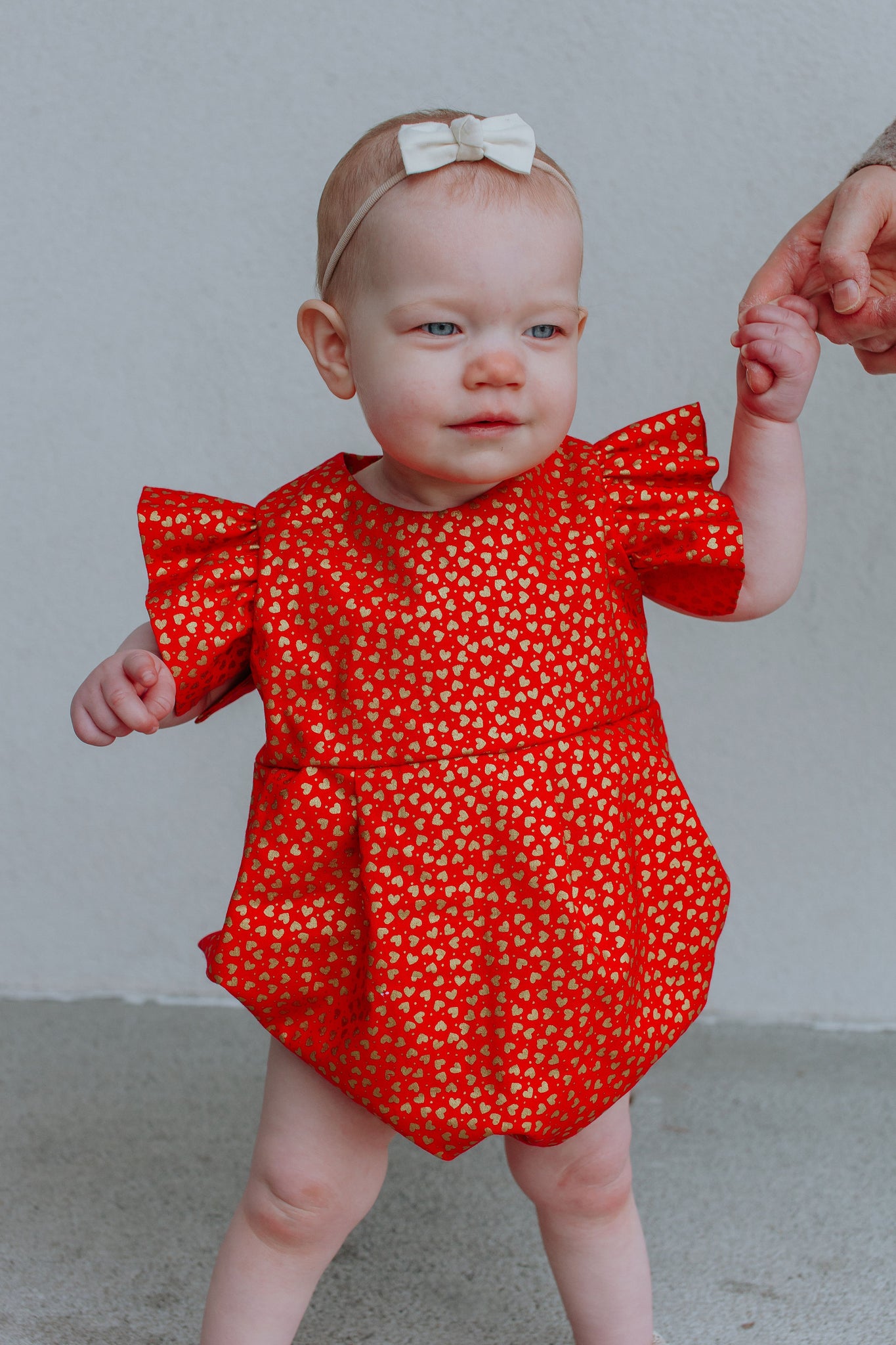 Red baby best sale romper for girl