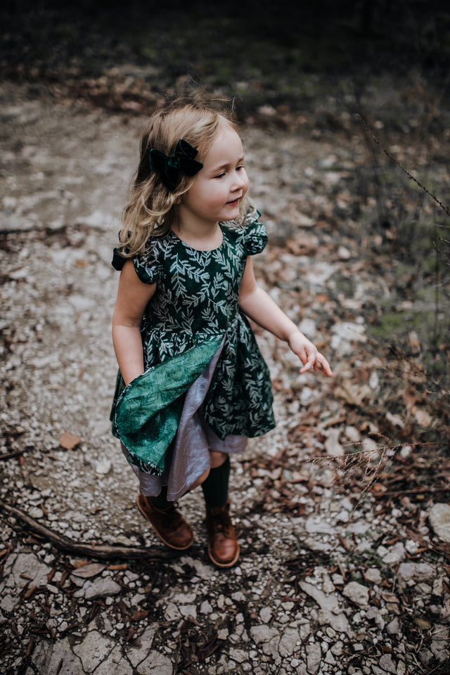 Girls hunter green dress online